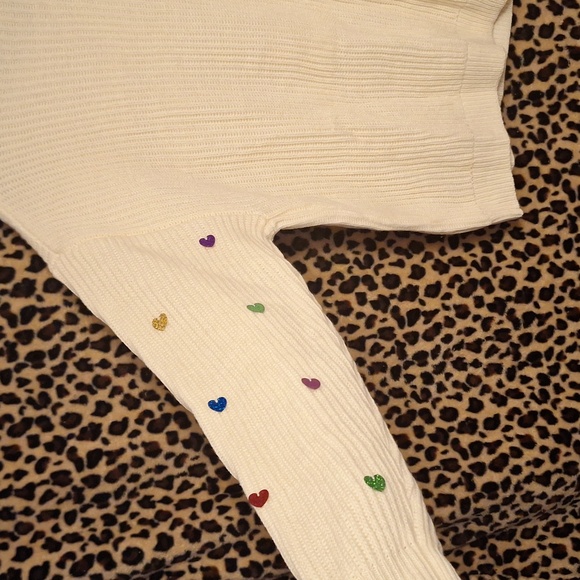 Jodifl Heart Shape Waffle Knit Drop ound Neck Sweater Oversized Boutique - Picture 7 of 10